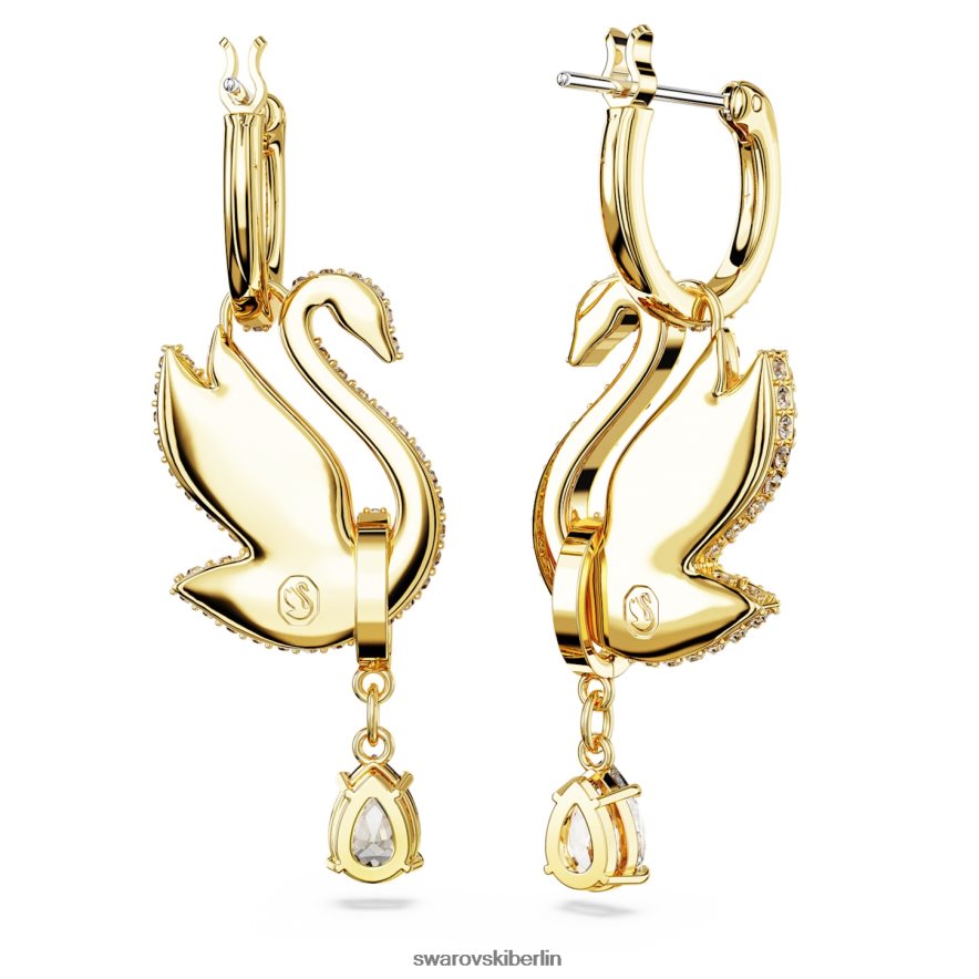 Swarovski kultige Schwanenohrringe Schwan, gelb, vergoldet Schmuck HLT448807