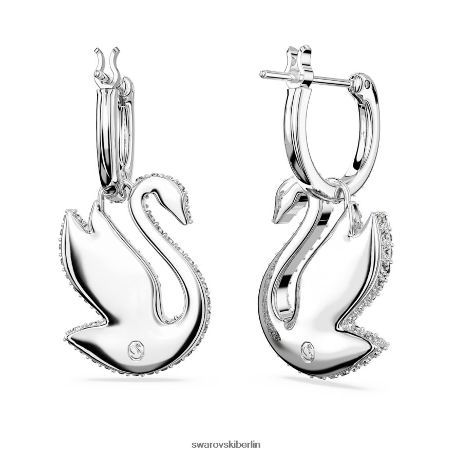 Swarovski kultige Schwanenohrringe Schwan, weiß, rhodiniert Schmuck HLT448810