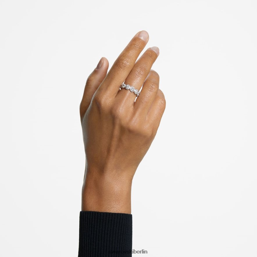 Swarovski Constella-Ring Rundschliff, Pavé, weiß, rhodiniert Schmuck HLT4481009