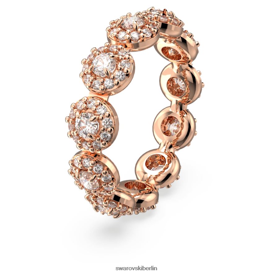 Swarovski Constella-Ring Rundschliff, Pavé, weiß, rosévergoldet Schmuck HLT4481016