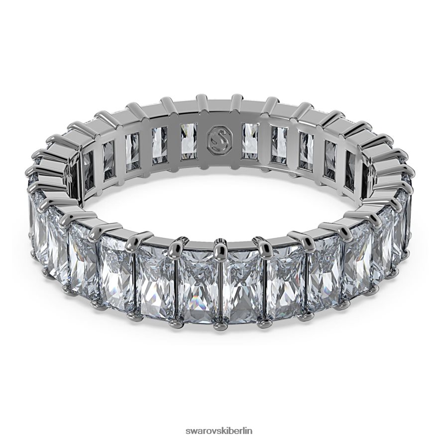 Swarovski Matrixring Baguetteschliff, grau, rutheniumbeschichtet Schmuck HLT448994