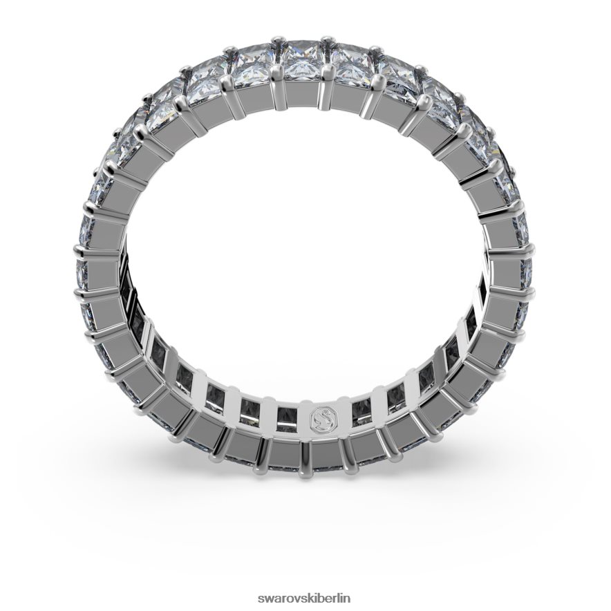 Swarovski Matrixring Baguetteschliff, grau, rutheniumbeschichtet Schmuck HLT448994