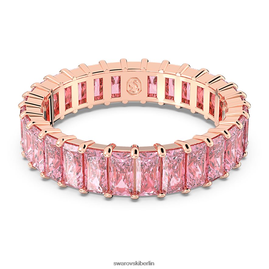 Swarovski Matrixring Baguetteschliff, rosa, rosévergoldet Schmuck HLT4481000