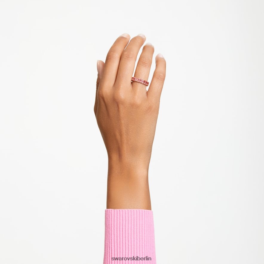 Swarovski Matrixring Baguetteschliff, rosa, rosévergoldet Schmuck HLT4481000