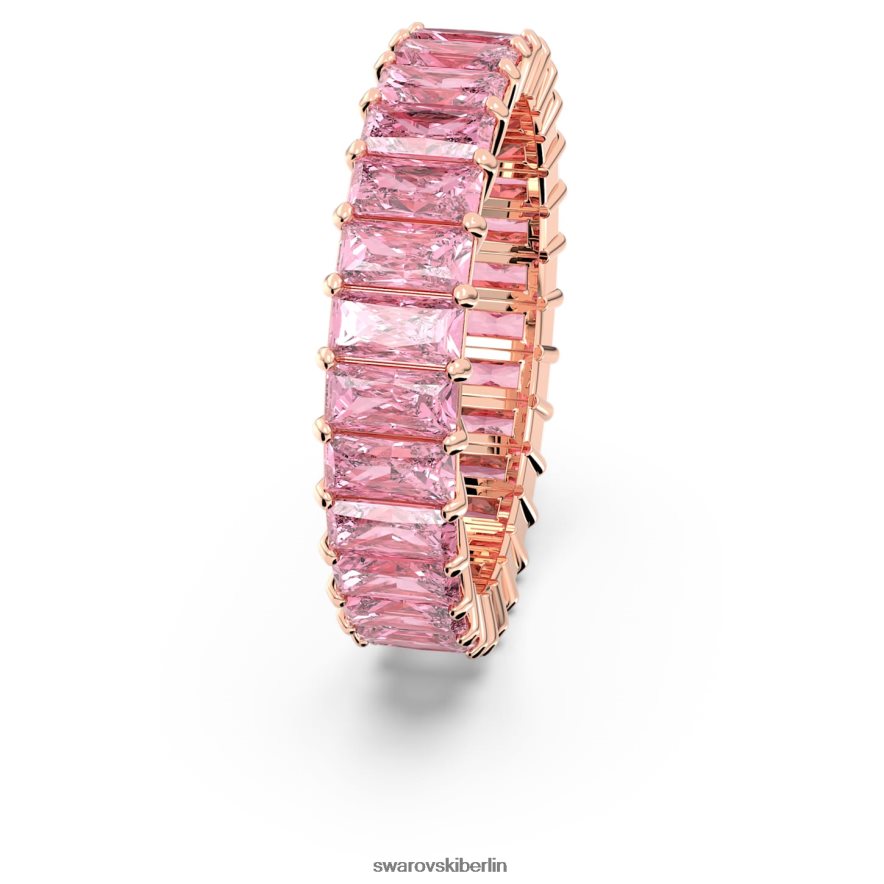 Swarovski Matrixring Baguetteschliff, rosa, rosévergoldet Schmuck HLT4481000