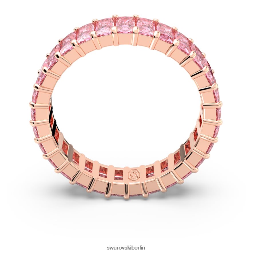 Swarovski Matrixring Baguetteschliff, rosa, rosévergoldet Schmuck HLT4481000