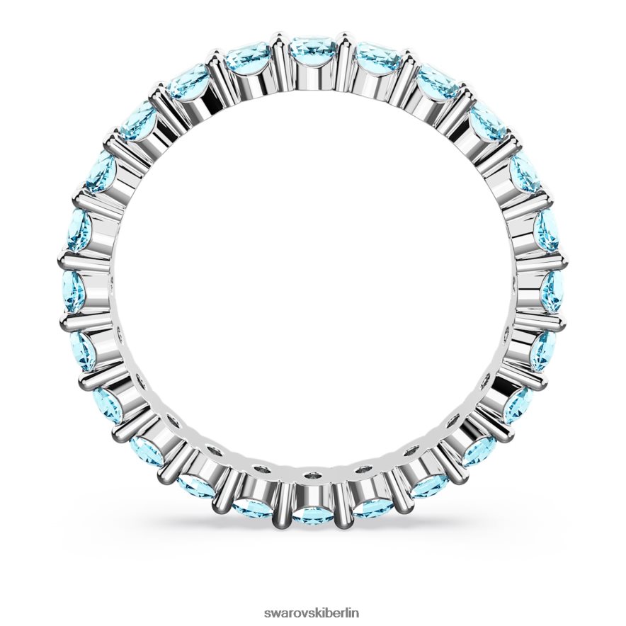 Swarovski Matrixring Rundschliff, blau, rhodiniert Schmuck HLT4481005