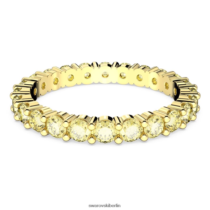 Swarovski Matrixring Rundschliff, gelb, vergoldet Schmuck HLT4481012