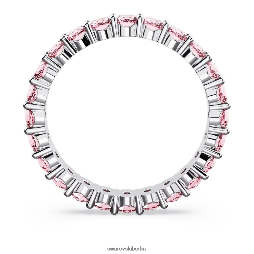 Swarovski Matrixring Rundschliff, rosa, rhodiniert Schmuck HLT4481003