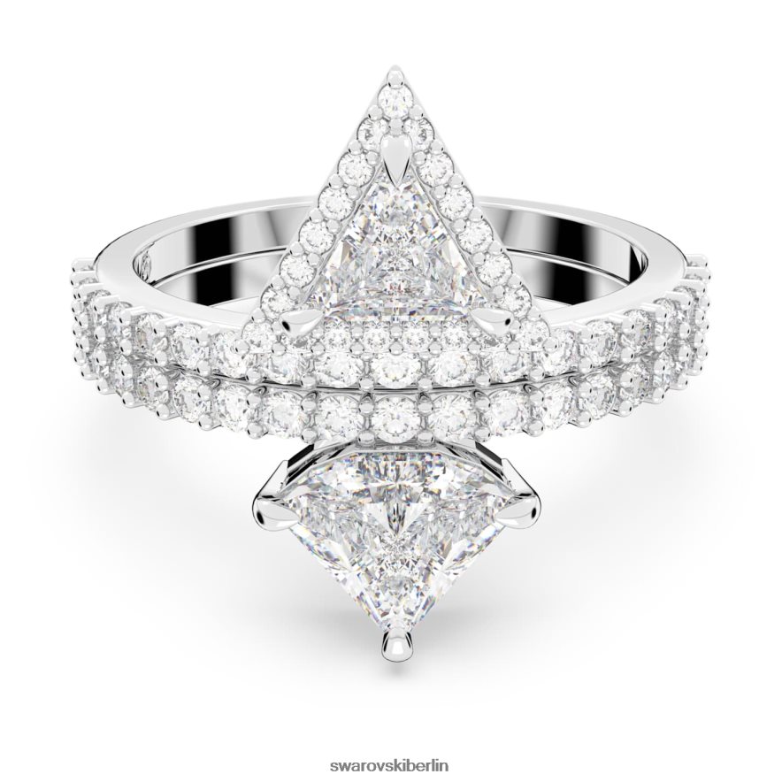 Swarovski Ortyx-Ring Mischschliffe, weiß, rhodiniert Schmuck HLT4481017