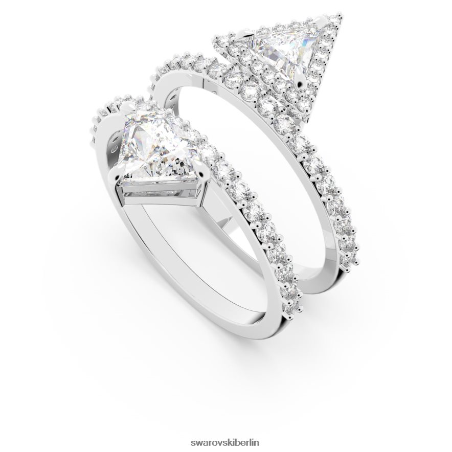 Swarovski Ortyx-Ring Mischschliffe, weiß, rhodiniert Schmuck HLT4481017