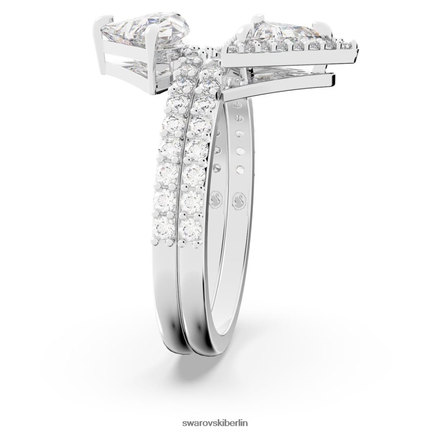 Swarovski Ortyx-Ring Mischschliffe, weiß, rhodiniert Schmuck HLT4481017