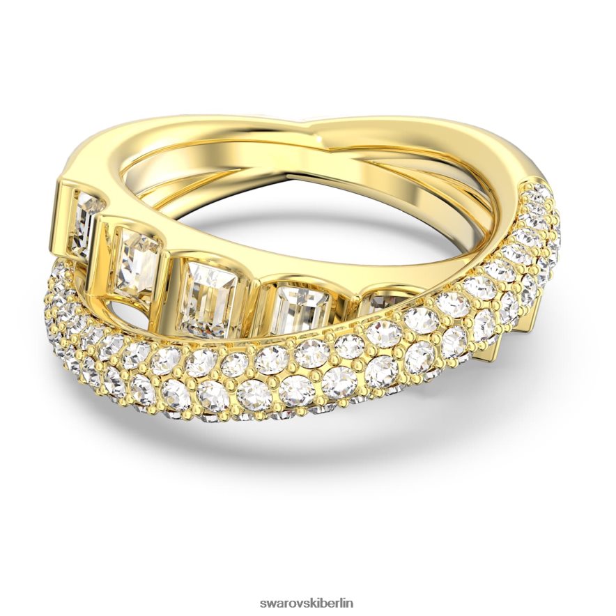 Swarovski Rota-Cocktailring Mischschliffe, weiß, vergoldet Schmuck HLT4481011