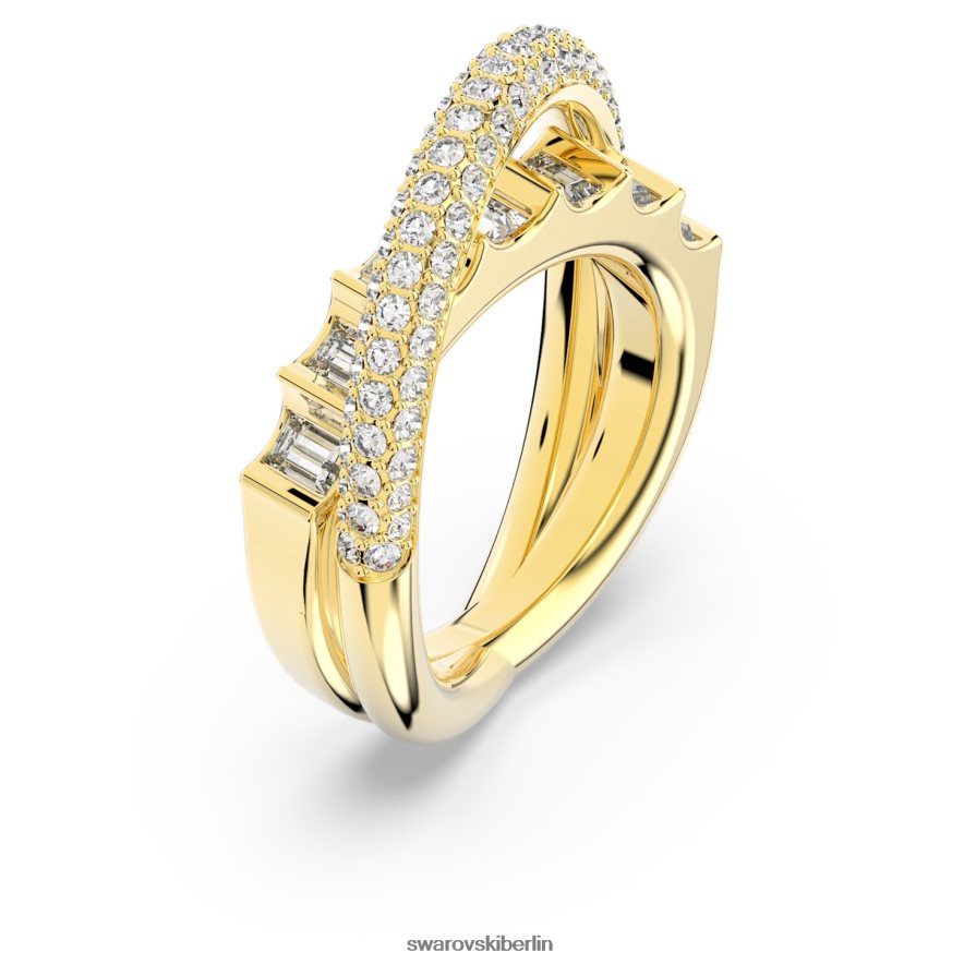 Swarovski Rota-Cocktailring Mischschliffe, weiß, vergoldet Schmuck HLT4481011