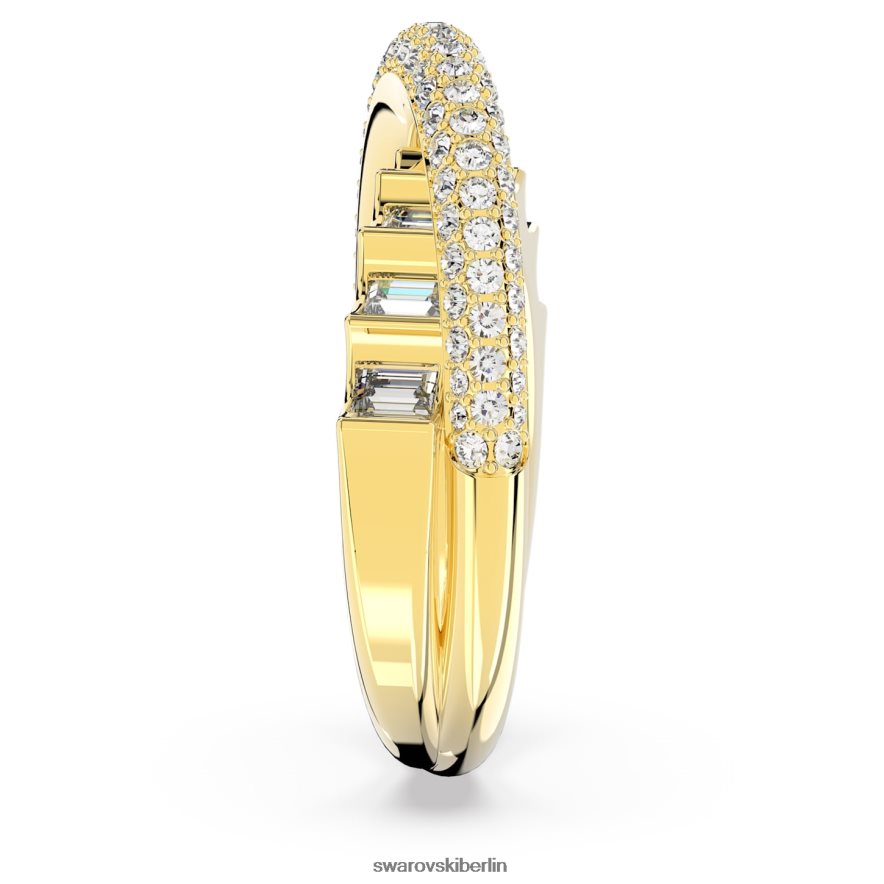 Swarovski Rota-Cocktailring Mischschliffe, weiß, vergoldet Schmuck HLT4481011