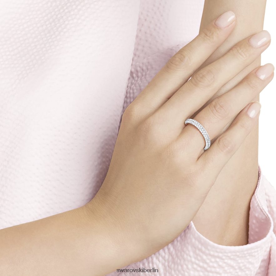 Swarovski Steinring weiß, rhodiniert Schmuck HLT4481010