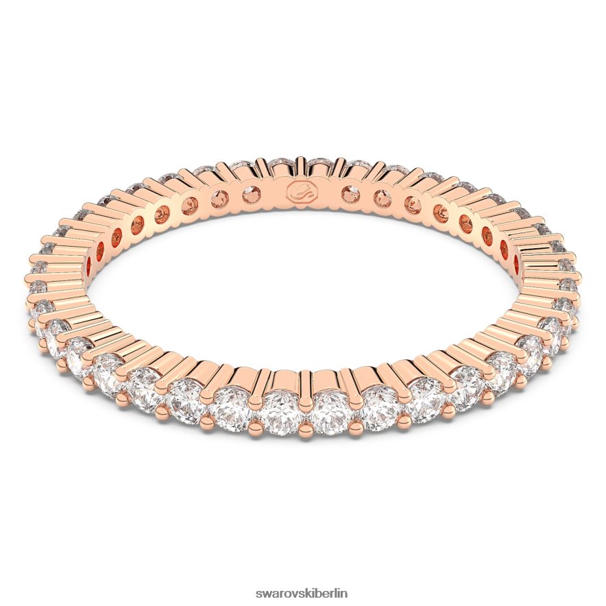 Swarovski Vittore-Ring Rundschliff, weiß, rosévergoldet Schmuck HLT4481013