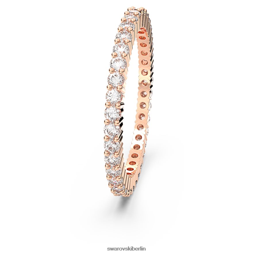 Swarovski Vittore-Ring Rundschliff, weiß, rosévergoldet Schmuck HLT4481013