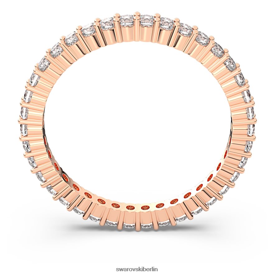 Swarovski Vittore-Ring Rundschliff, weiß, rosévergoldet Schmuck HLT4481013