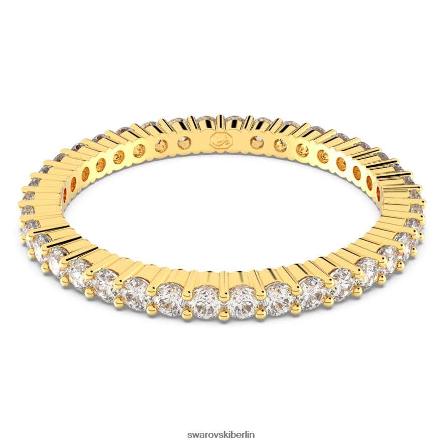 Swarovski Vittore-Ring Rundschliff, weiß, vergoldet Schmuck HLT4481002
