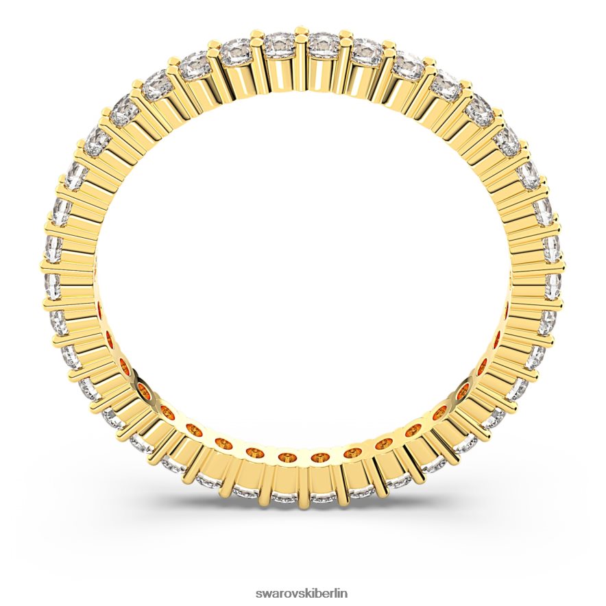 Swarovski Vittore-Ring Rundschliff, weiß, vergoldet Schmuck HLT4481002