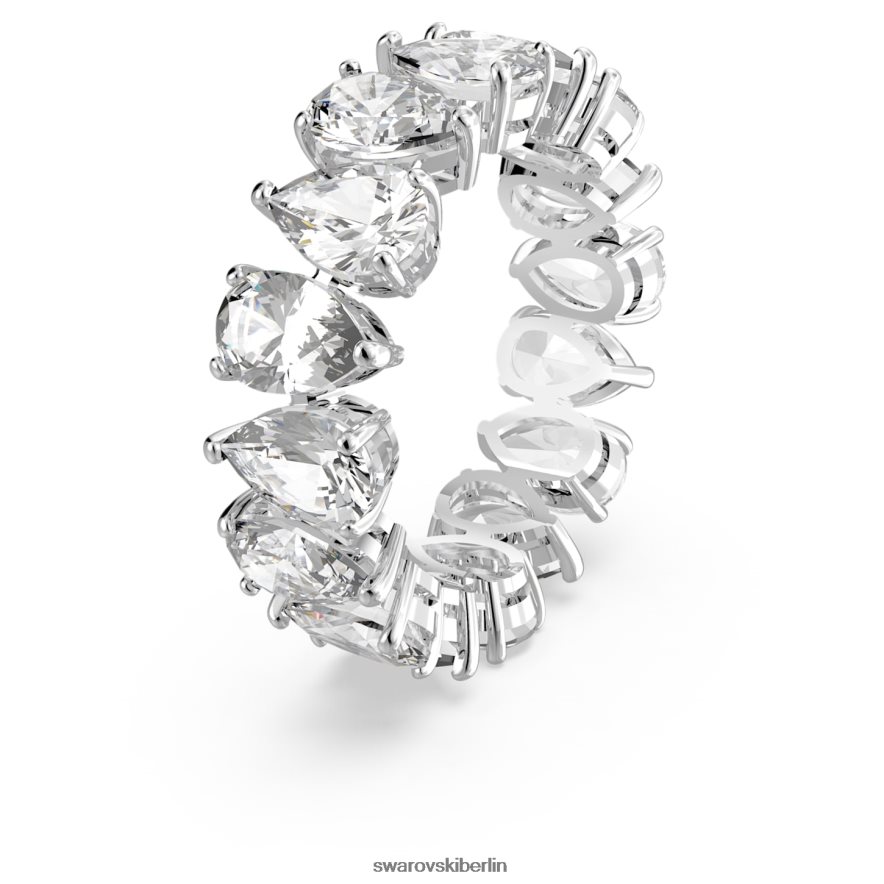 Swarovski Vittore-Ring Tropfenschliff, weiß, rhodiniert Schmuck HLT448997