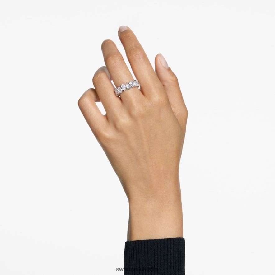 Swarovski Vittore-Ring Tropfenschliff, weiß, rhodiniert Schmuck HLT448997