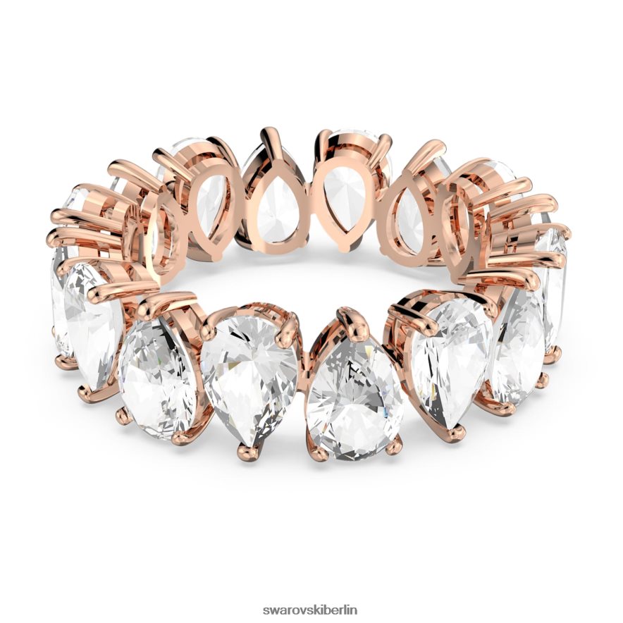 Swarovski Vittore-Ring Tropfenschliff, weiß, rosévergoldet Schmuck HLT4481007