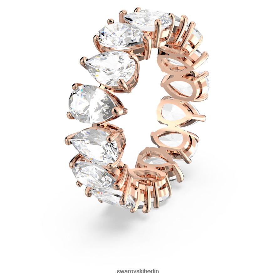 Swarovski Vittore-Ring Tropfenschliff, weiß, rosévergoldet Schmuck HLT4481007