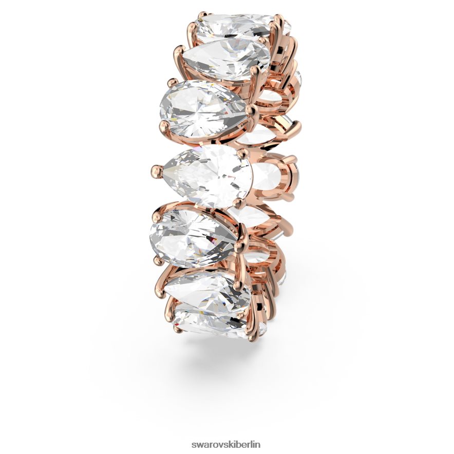 Swarovski Vittore-Ring Tropfenschliff, weiß, rosévergoldet Schmuck HLT4481007