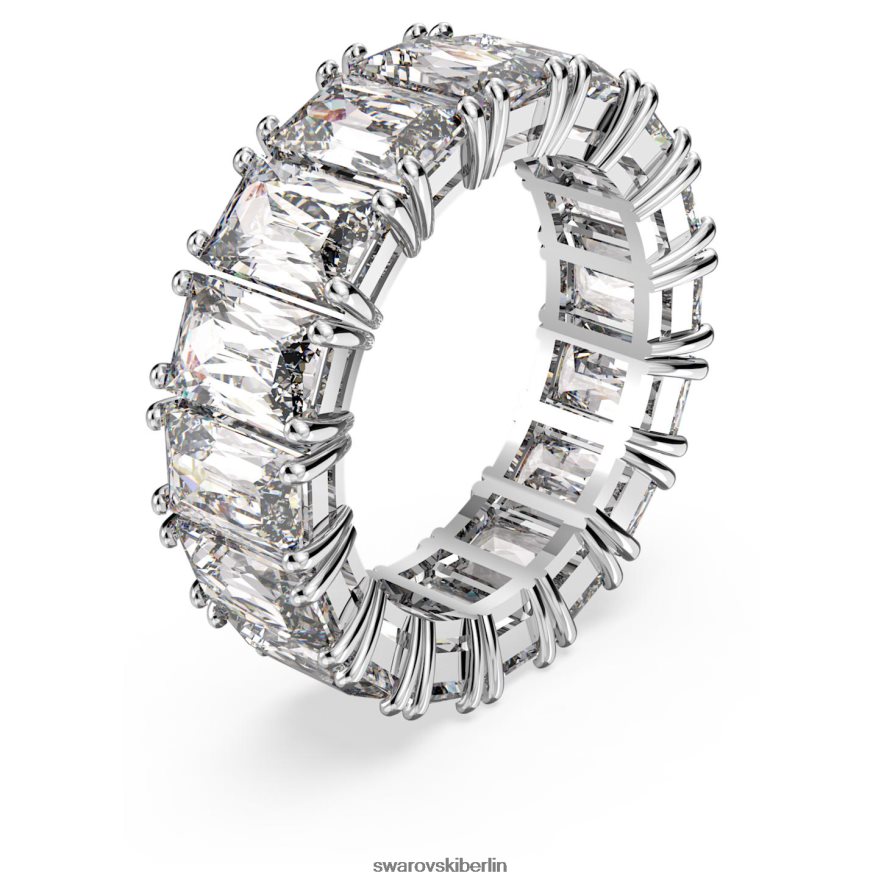 Swarovski Vittore-Ring rechteckiger Schliff, weiß, rhodiniert Schmuck HLT448998