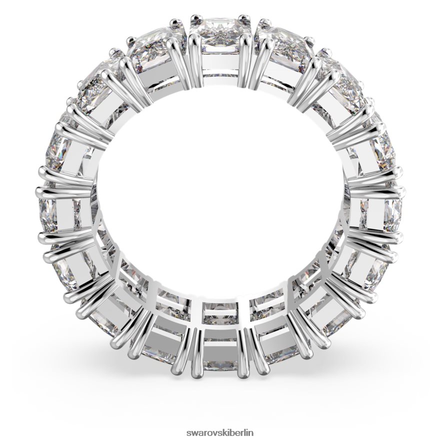 Swarovski Vittore-Ring rechteckiger Schliff, weiß, rhodiniert Schmuck HLT448998