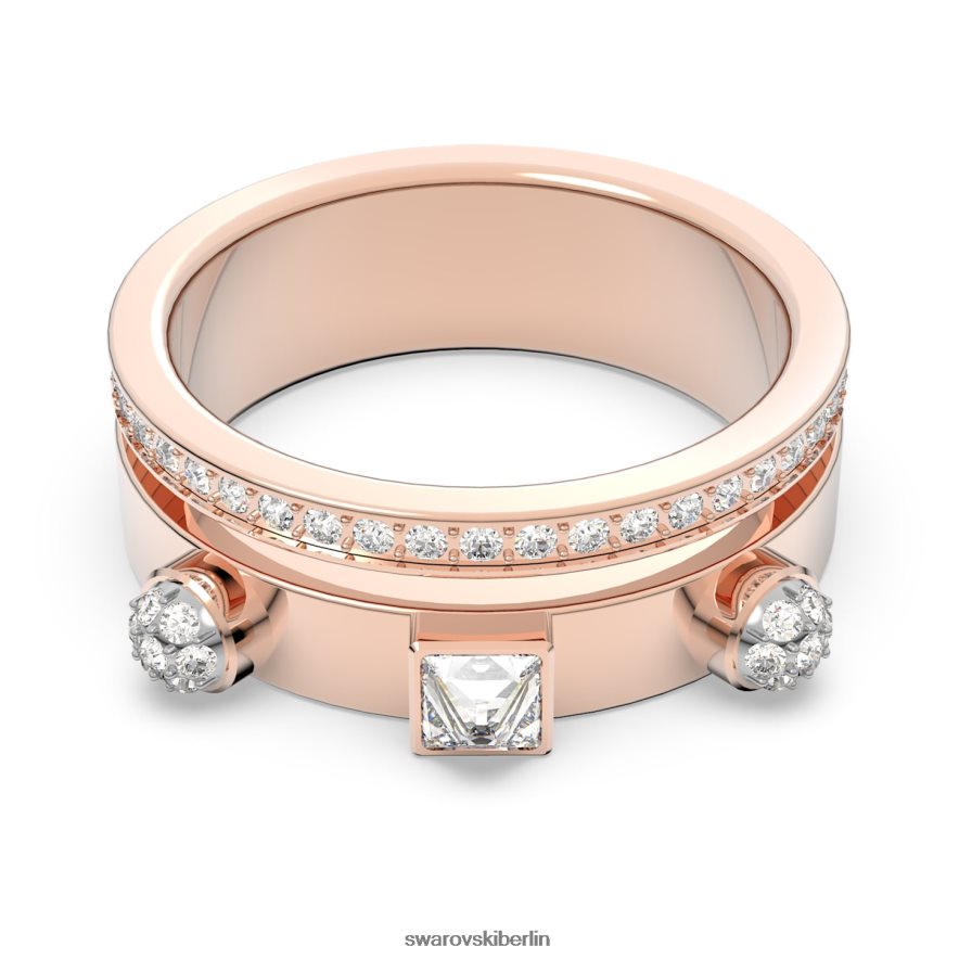 Swarovski spannender Ring Mischschliffe, weiß, rosévergoldet Schmuck HLT4481020