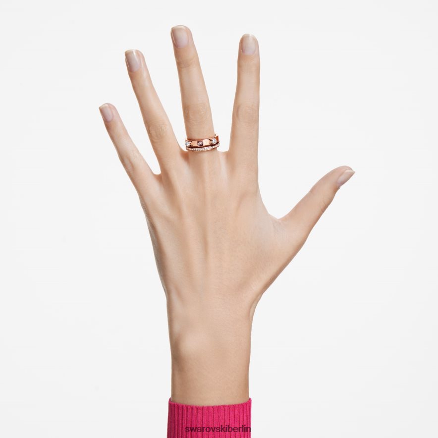 Swarovski spannender Ring Mischschliffe, weiß, rosévergoldet Schmuck HLT4481020