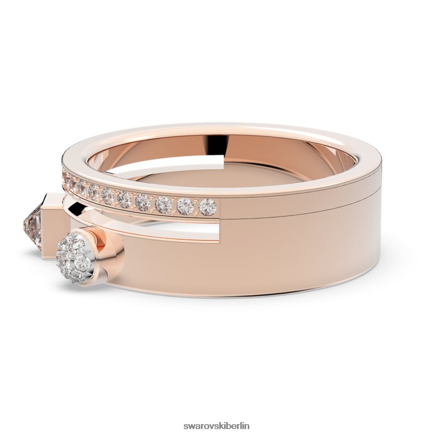 Swarovski spannender Ring Mischschliffe, weiß, rosévergoldet Schmuck HLT4481020