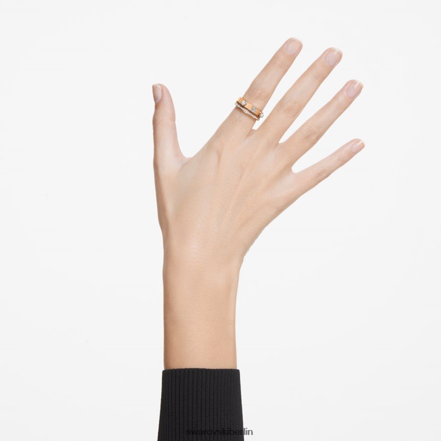 Swarovski spannender Ring Mischschliffe, weiß, vergoldet Schmuck HLT4481019