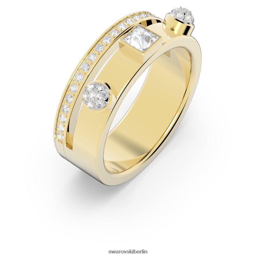Swarovski spannender Ring Mischschliffe, weiß, vergoldet Schmuck HLT4481019