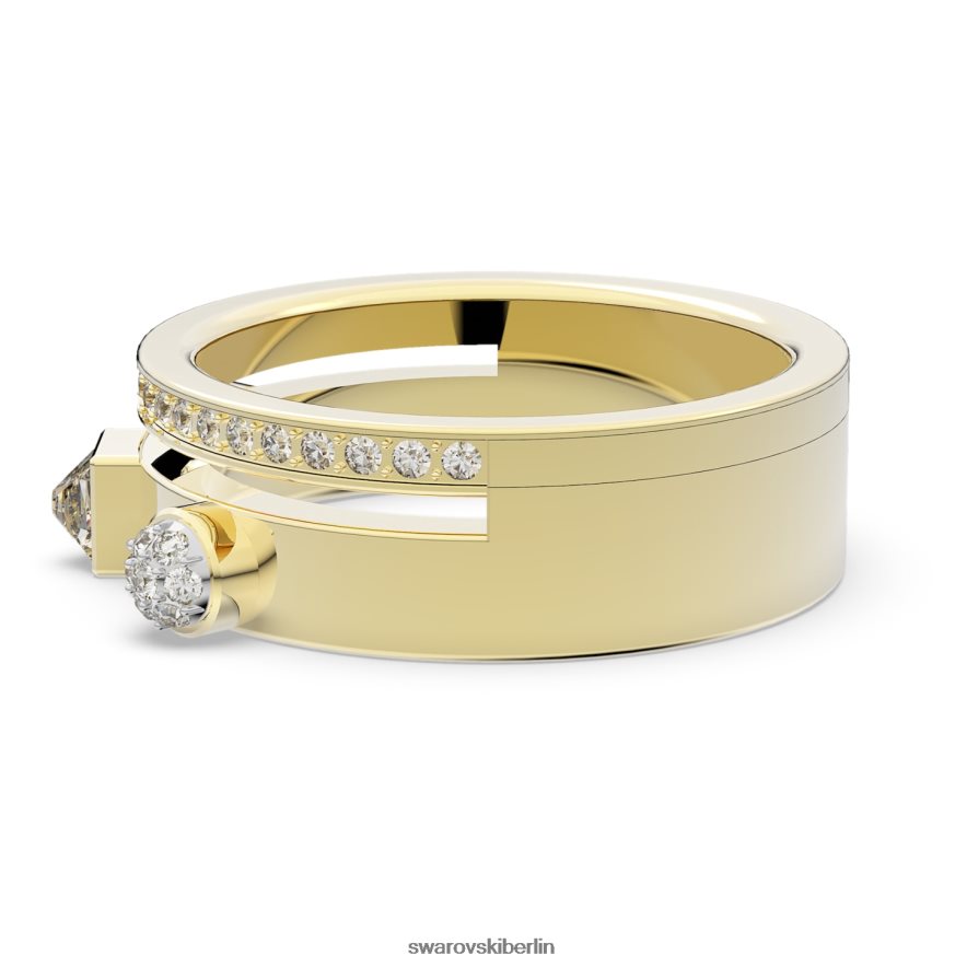 Swarovski spannender Ring Mischschliffe, weiß, vergoldet Schmuck HLT4481019