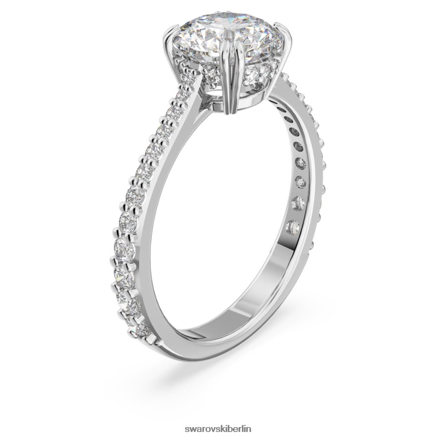 Swarovski Constella Cocktailring Prinzessschliff, Pavé, weiß, rhodiniert Schmuck HLT448987