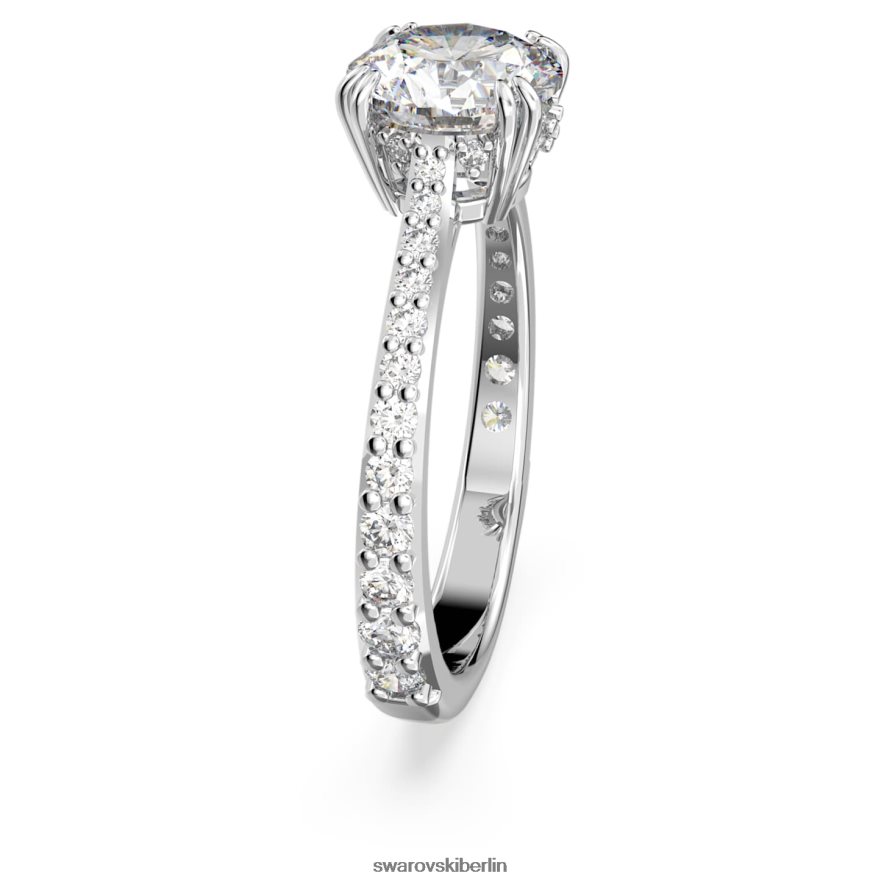 Swarovski Constella Cocktailring Prinzessschliff, Pavé, weiß, rhodiniert Schmuck HLT448987