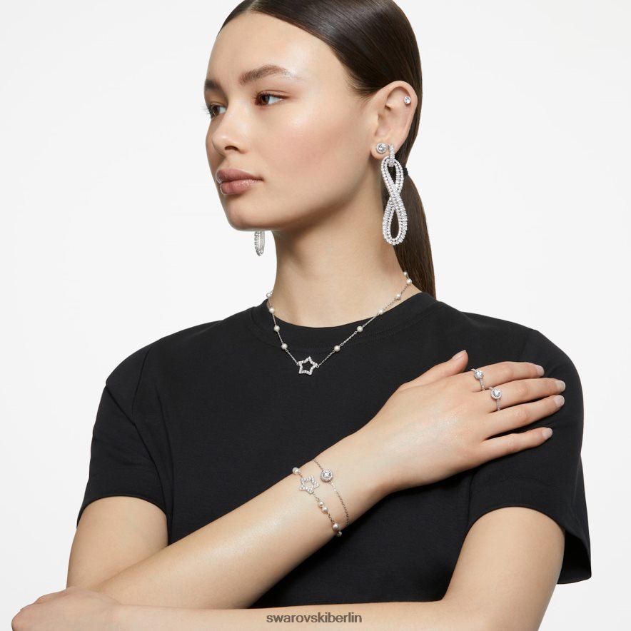 Swarovski Constella Cocktailring Prinzessschliff, Pavé, weiß, rhodiniert Schmuck HLT448987