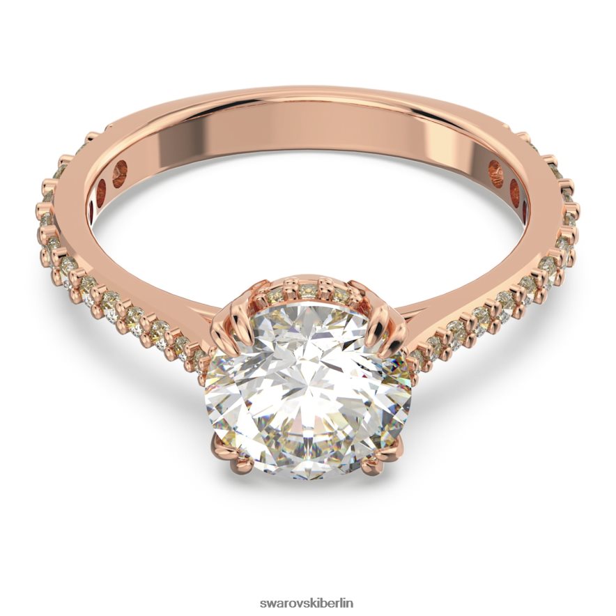 Swarovski Constella Cocktailring Prinzessschliff, Pavé, weiß, rosévergoldet Schmuck HLT448984