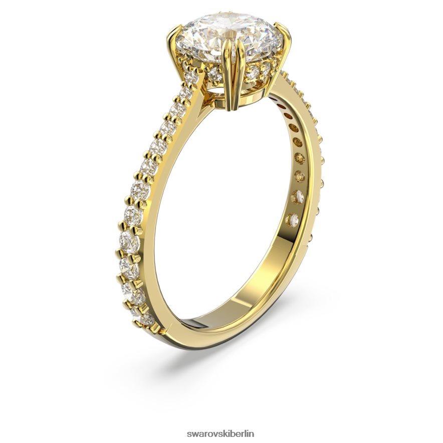 Swarovski Constella Cocktailring Prinzessschliff, Pavé, weiß, vergoldet Schmuck HLT448983