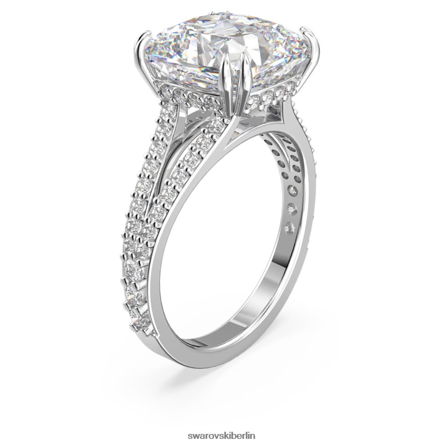 Swarovski Constella Cocktailring Quadratisch geschnitten, Pavé, weiß, rhodiniert Schmuck HLT4481031