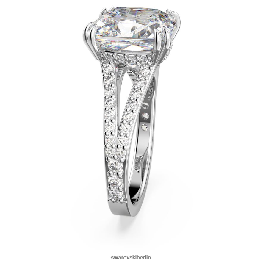Swarovski Constella Cocktailring Quadratisch geschnitten, Pavé, weiß, rhodiniert Schmuck HLT4481031