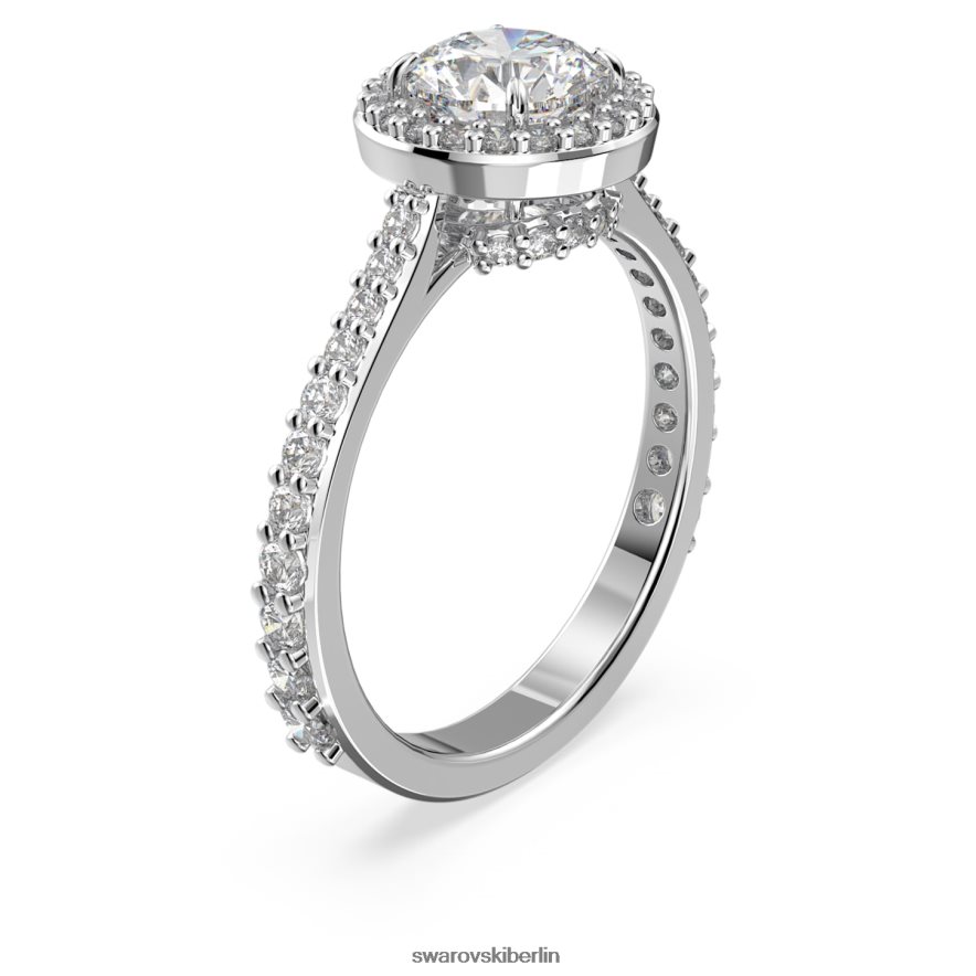 Swarovski Constella Cocktailring Rundschliff, Pavé, weiß, rhodiniert Schmuck HLT448985