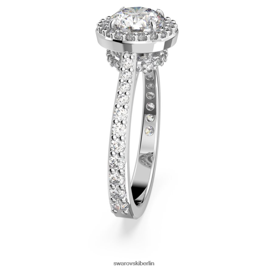 Swarovski Constella Cocktailring Rundschliff, Pavé, weiß, rhodiniert Schmuck HLT448985