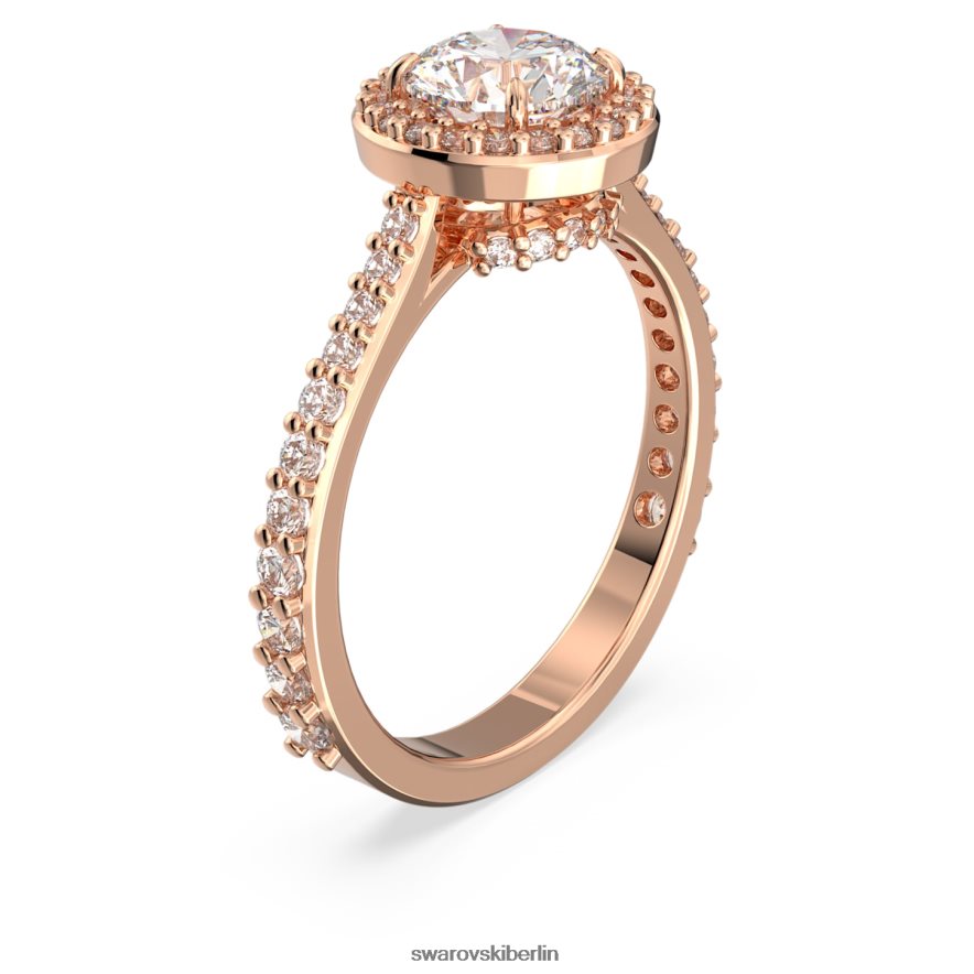Swarovski Constella Cocktailring Rundschliff, Pavé, weiß, rosévergoldet Schmuck HLT448986