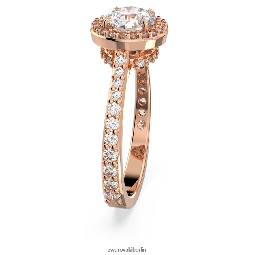 Swarovski Constella Cocktailring Rundschliff, Pavé, weiß, rosévergoldet Schmuck HLT448986