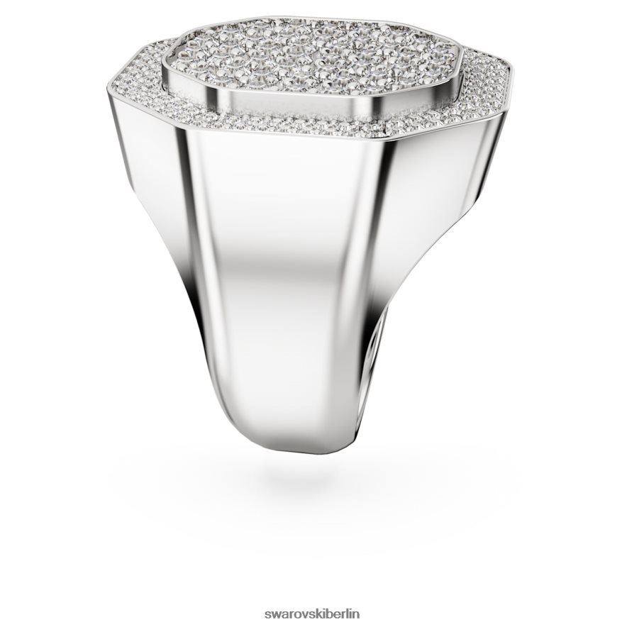 Swarovski Dextera-Cocktailring Achteckform, weiß, rhodiniert Schmuck HLT4481027
